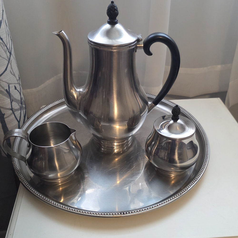 Towle Stanless Steel and Black Coffee & Tea Accessories
